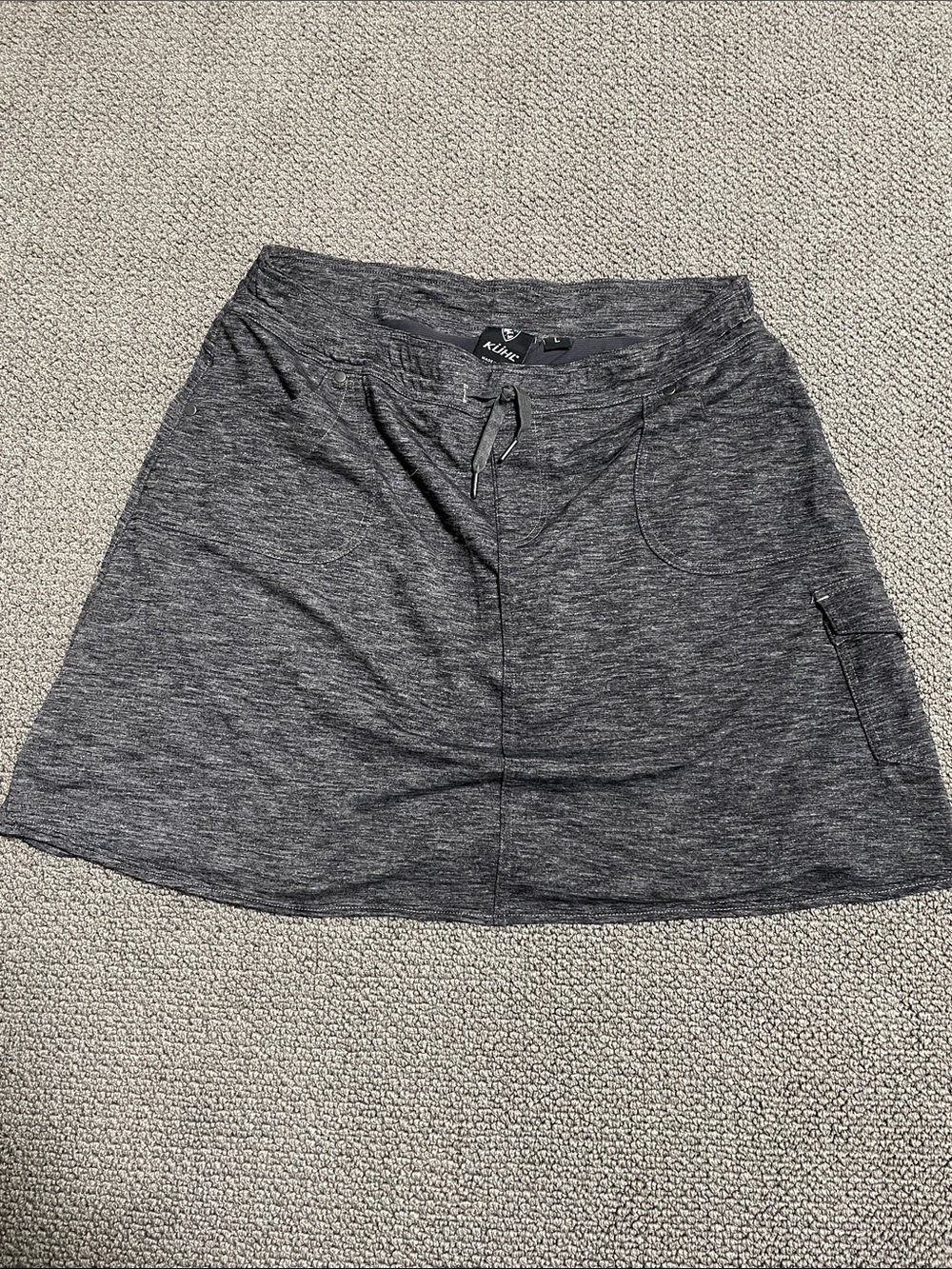 Kuhl Heathered Charcoal Gray A-Line Active Skort